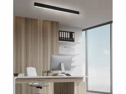 NETTLIFE Plafón|Lámpara de Techo LED - Lámpara de Negra de 25 W Panel de lámpara Regulable de 80 cm de Largo con Control Remoto Moderno para de Dormitorio