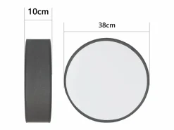 Lámpara de Techo Redonda Moderna E27 38CM 2 Bombillas Máx.25W con Pantalla de Tela Lámpara de Dormitorio para Salón Pasillo^NETTLIFE