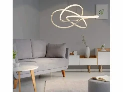 NETTLIFE Lámpara Suspendida|Lámpara LED para salón, lámparas colgantes, mesa de comedor, blanca, 62W, regulable con mando a distancia