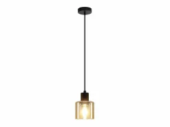 Mesa de comedor suspendida, lámpara colgante vintage, colgante E27, colgante negro, 1 bombilla retro industrial.^NETTLIFE