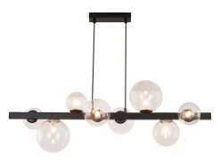 NETTLIFE Lámpara Suspendida|Mesa de comedor colgante, lámpara colgante para salón, colgante G9, 8 bombillas de vidrio moderno.