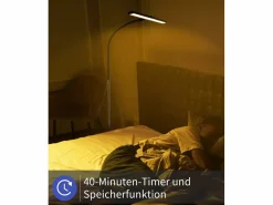 NETTLIFE Mesa de luz LED Salón Dimmable - Moderna, 10W Táctil, Oficina con temporizador, Cama con cuello de cisne ajustable Negro Online