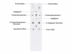 NETTLIFE Plafón LED Ajustable con Telécontrol, Blanco. Plafón de 35W, Moderno, Plano y Redondo, de 41 cm de Diámetro. Negro / Blanco Clearance