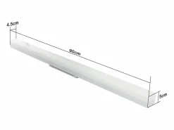 NETTLIFE Plafón LED blanco 4000K 36W 90CM lámpara de cocina con luz diurna: lámpara para cocina salón dormitorio balcón pasillo Negro Clearance