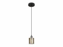 Suspensión de lámpara de mesa de estilo vintage - 1 bombilla E14 Máx. 40W, retro, metal y vidrio , de estilo industrial.^NETTLIFE Clearance