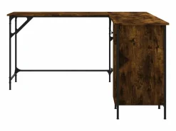 Garden Furniture Nicklas Escritorio madera de ingeniería roble ahumado 141x141x75 cm Marru00f3n Discount