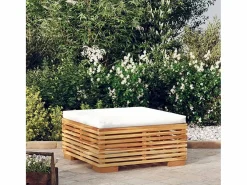 Niren Taburete de jardín con cojín color madera maciza teca^Garden Furniture Clearance