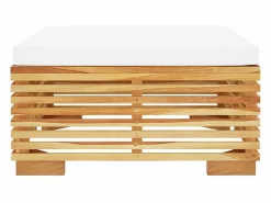 Niren Taburete de jardín con cojín color madera maciza teca^Garden Furniture Clearance