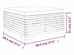 Niren Taburete de jardín con cojín color madera maciza teca^Garden Furniture Clearance