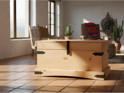 ebuy24 Nuevo México ancho de pecho 92 cm, alto 45 cm lejía/cera. Marru00f3n
