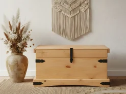 ebuy24 Nuevo México ancho de pecho 92 cm, alto 45 cm lejía/cera. Marru00f3n