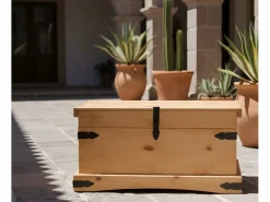 ebuy24 Nuevo México ancho de pecho 92 cm, alto 45 cm lejía/cera. Marru00f3n