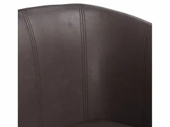 Garden Furniture Sillón Estilo Cabriolet|Nykøbing Mors Sillón con taburete cuero sintético marrón