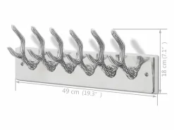 Garden Furniture Nylda Percheros 2 unidades aluminio Plateado Outlet