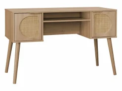 Oficina efecto madera y mimbre, 2 cajones natural^Sweeek Discount