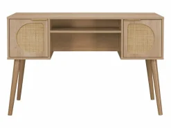 Oficina efecto madera y mimbre, 2 cajones natural^Sweeek Discount