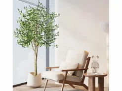 Oliva artificial 120 cm en macetas, plantas artificiales extraíbles, decoración de plantas s falsas, para interior al aire libre^DripeX Outlet