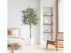 Oliva artificial 120 cm en macetas, plantas artificiales extraíbles, decoración de plantas s falsas, para interior al aire libre^DripeX Outlet