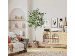 Oliva artificial 120 cm en macetas, plantas artificiales extraíbles, decoración de plantas s falsas, para interior al aire libre^DripeX Outlet