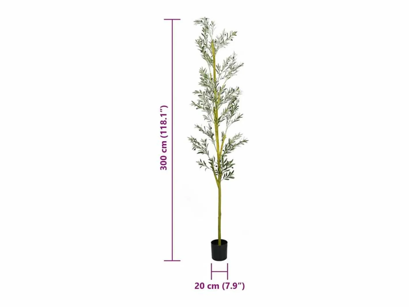 Olivo artificial 1000 hojas 300 cm Verde Outlet