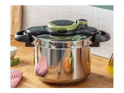 SEB Olla a presión ClipsoMinut' Easy 4 Estaciones Acero Inoxidable 7,5L con Cesta de Vapor y Apertura con Una Mano Gris Best