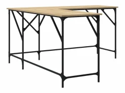 Garden Furniture Escritorio Rinconero|Olyn Escritorio madera de ingeniería roble Sonoma 149x149x75 cm