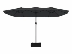 Garden Furniture Onara Sombrilla de jardín doble negro 449x265 cm Clearance