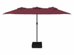 Garden Furniture Sombrilla|Onara Sombrilla doble de jardín rojo burdeos 449x265 cm