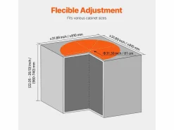 Organizador de Esquina SucceBuy en Forma de L, 71 cm, Transforme el Espacio de Almacenamiento de la Cocina^ Clearance