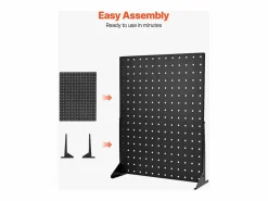 Organizador de Paneles Perforados SucceBuy, 44 x 33,5 cm, Lote de 4, Capacidad de Carga 5 kg, Panel Perforado Organizador de Almacenamiento de Acero Laminado Negro Hot