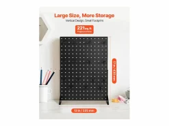 Organizador de Paneles Perforados SucceBuy, 44 x 33,5 cm, Lote de 2, con 30 Ganchos, Carga 5 kg, Panel Perforado de Almacenamiento de Acero Laminado en Frío Grueso^ New