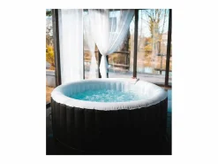 Ospazia Spa hinchable redondo de 4 plazas - Diámetro: 185 cm - Filtro y cubierta incluidos^ Outlet