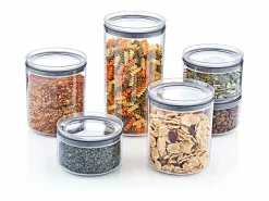 7H SEVEN HOUSE Pack 3 Recipientes Herméticos para Alimentos Grandes Redondos Ø10.5x19cm 7house Transparente Sale