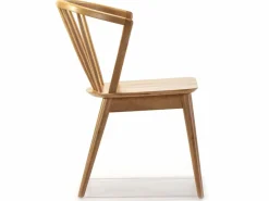 VS Venta-stock Sillas Y Lotes De Sillas|Pack 2 sillas Mura Color Roble, Madera Maciza, 55 x 58,5 x 84 cm