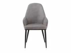 Sillas Y Lotes De Sillas|Pack 2 sillones tapizados en claro patas metálicas negras