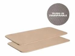 Pack Cama Canguro + 2 Bases de cama tapiz. Beige Hot