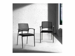 Silla Conferencia|Pack de 4 sillas confidente acabado , 55 cm(ancho) 85 cm(altura) 55cm(fondo)