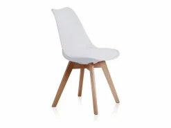 Basic Pack de 4 sillas de comedor Bistro estilo nórdico Adec Blanco Outlet