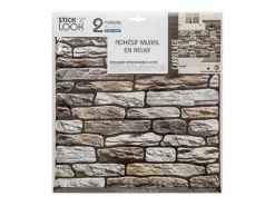 Atmosphera Sticker|Pack de 2 stickers de pared piedra rojo 30x30 cm
