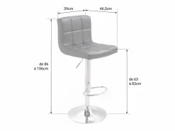 Pack de 2 taburetes de bar s MIKE^Happy Garden Online