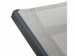 Happy Garden Pack de 2 tumbonas de textileno gris estructura antracita SARDINIA Gris antracita New