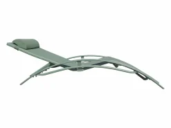 Pack de 2 tumbonas GALAPAGOS de textileno salvia aluminio salvia^Happy Garden Best