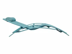Happy Garden Pack de 2 tumbonas GALAPAGOS de textileno claro aluminio claro Azul Outlet