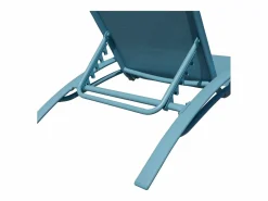 Happy Garden Pack de 2 tumbonas GALAPAGOS de textileno claro aluminio claro Azul Outlet
