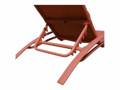 Happy Garden Pack de 2 tumbonas GALAPAGOS en textileno terracota aluminio terracota Naranja
