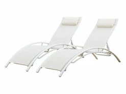 Happy Garden Tumbona|Pack de 2 tumbonas GALAPAGOS en textileno aluminio