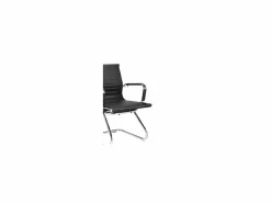 Pack de dos sillas confidente tapizado en piel sintetica , 57 cm(ancho) 90 cm(altura) Negro Outlet