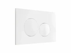 Pack de inodoro flotante en cerámica blanca con bastidor de soporte y placa de activación, CLEMONA^Vente-unique Clearance