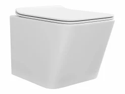 Vente-unique Inodoro Suspendido|Pack de inodoro flotante, cerámica mate con bastidor, placa de activación, CLEMONA