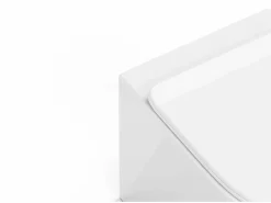 Vente-unique Pack de inodoro flotante brillante con soporte y placa de accionamiento, JAVOINE Blanco New